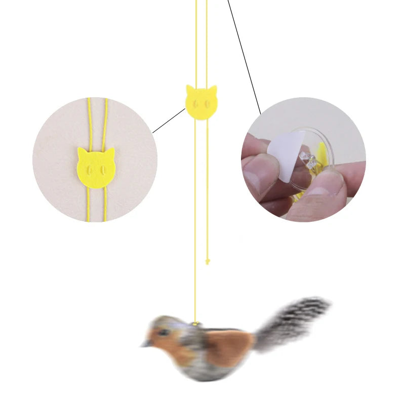 Petssify Lifelike Bird Plush Cat Toy – Catnip-Infused Teaser with Feathers