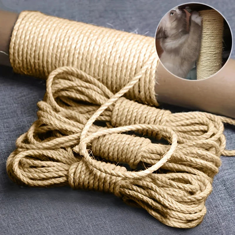 Petssify Natural Sisal Rope – DIY Cat Scratcher Furniture Protector (33/66/164ft)