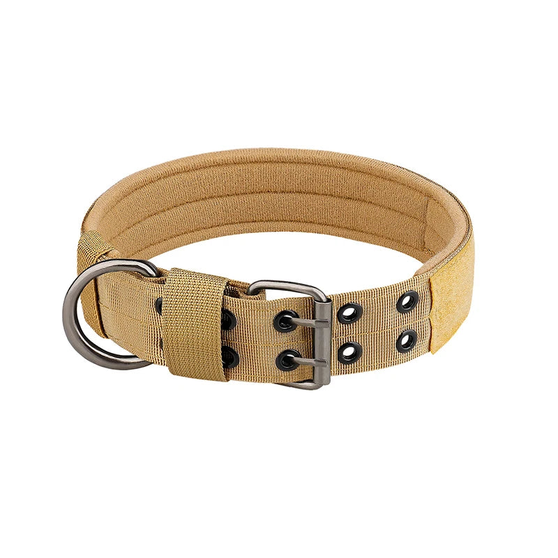 1pc Medium to Large Nylon Tactical Pet Dog Collar - Adjustable and Durable, Suitable for Medium and Large Dogs.