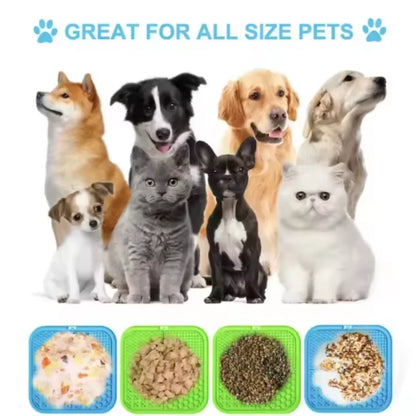 Petssify Silicone Lick Mat – Slow Feeder & Bathing Distraction Mat for Dogs & Cats