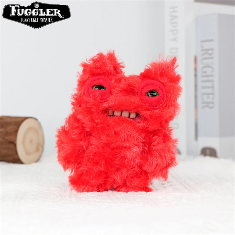 12cm Original FUGGLER Plush Toys Keychains Funny Ugly Teeth Monster Crazy Rabbit Wide-Eyed Fugguler Peluche Dolls Pendants Gifts