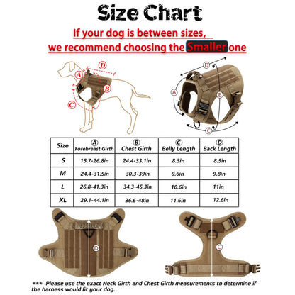 Large Dog Harness & Leash Set | Training Walking Vest | For German Shepherd, Malinois & Large Breeds