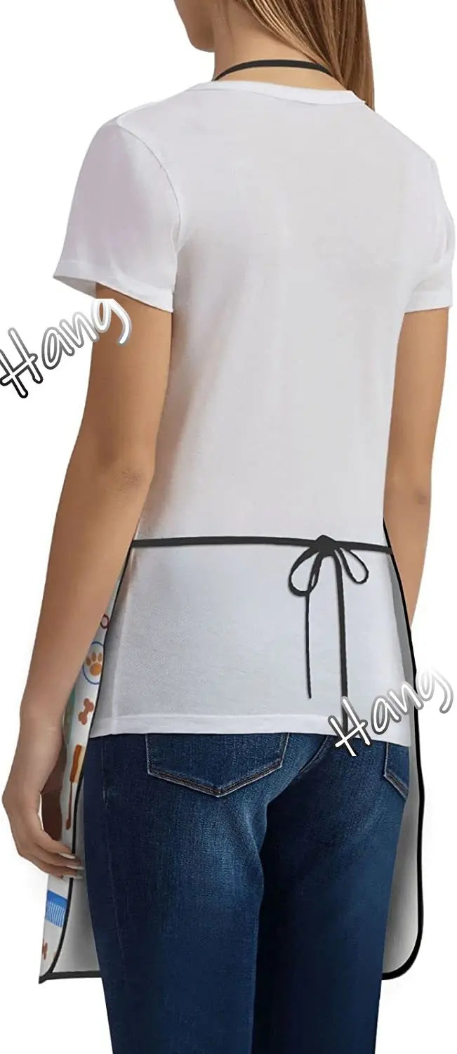 Petssify Waterproof Pet Grooming Apron – Adjustable Kitchen & BBQ Bib with Pockets