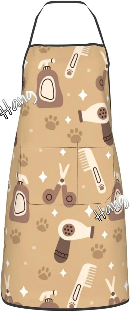 Petssify Waterproof Pet Grooming Apron – Adjustable Kitchen & BBQ Bib with Pockets