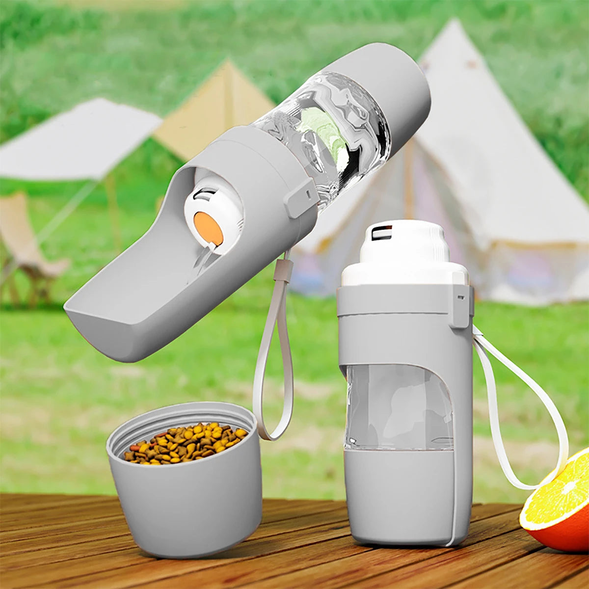 Petssify Portable Dog Water Bottle with Storage – 2-in-1 Travel Feeder