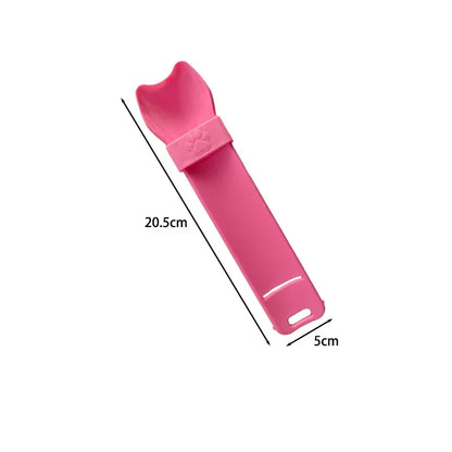 Cat Strip Squeeze Spoon for Lickable Wet Cat Treats Meat Puree No Mess Hands Free Pet Food Scoop Portable Anti Spill Cat Feeder