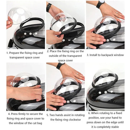 Petssify Transparent Bubble Cat Carrier Backpack – Breathable Travel Capsule