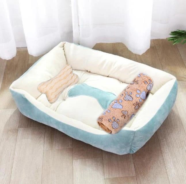 Petssify Large Square Nest Pet Bed – Candy-Colored Cozy Kennel for Dogs & Cats