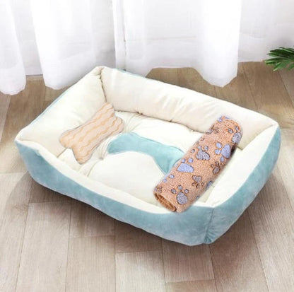 Petssify Large Square Nest Pet Bed – Candy-Colored Cozy Kennel for Dogs & Cats