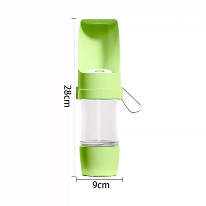 Petssify Portable Dog Water Bottle with Storage – 2-in-1 Travel Feeder