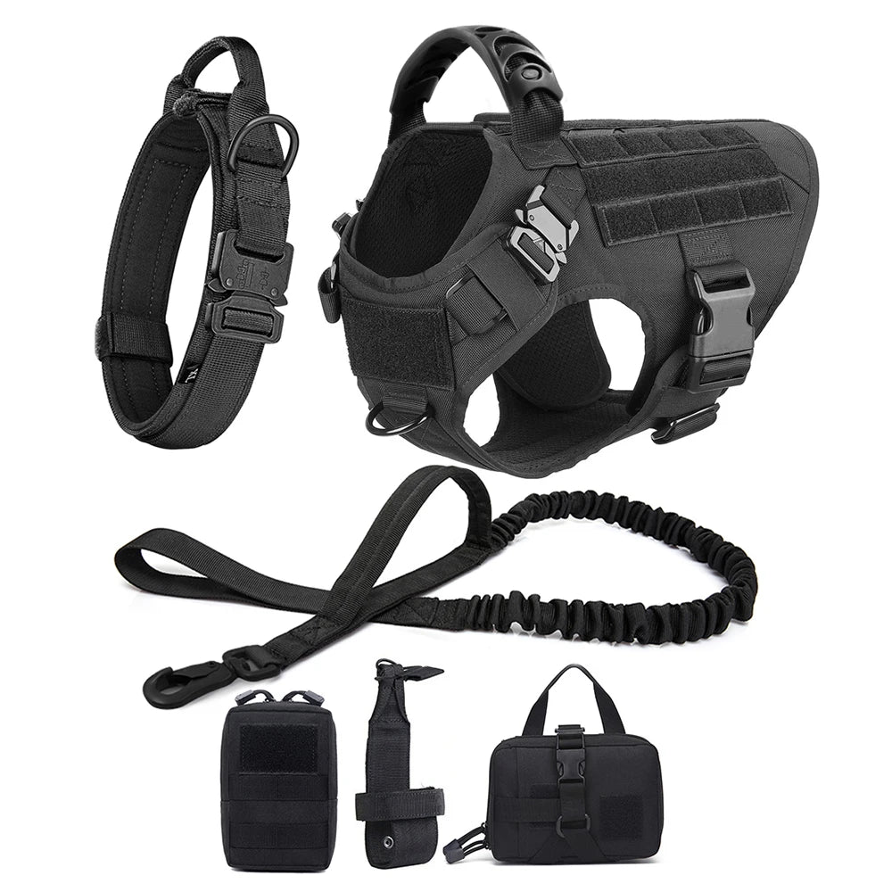 Large Dog Harness & Leash Set | Training Walking Vest | For German Shepherd, Malinois & Large Breeds