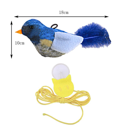 Petssify Lifelike Bird Plush Cat Toy – Catnip-Infused Teaser with Feathers