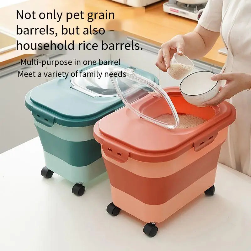 Petssify Collapsible Pet Food Storage Container – Airtight 33LB Dry Food Box