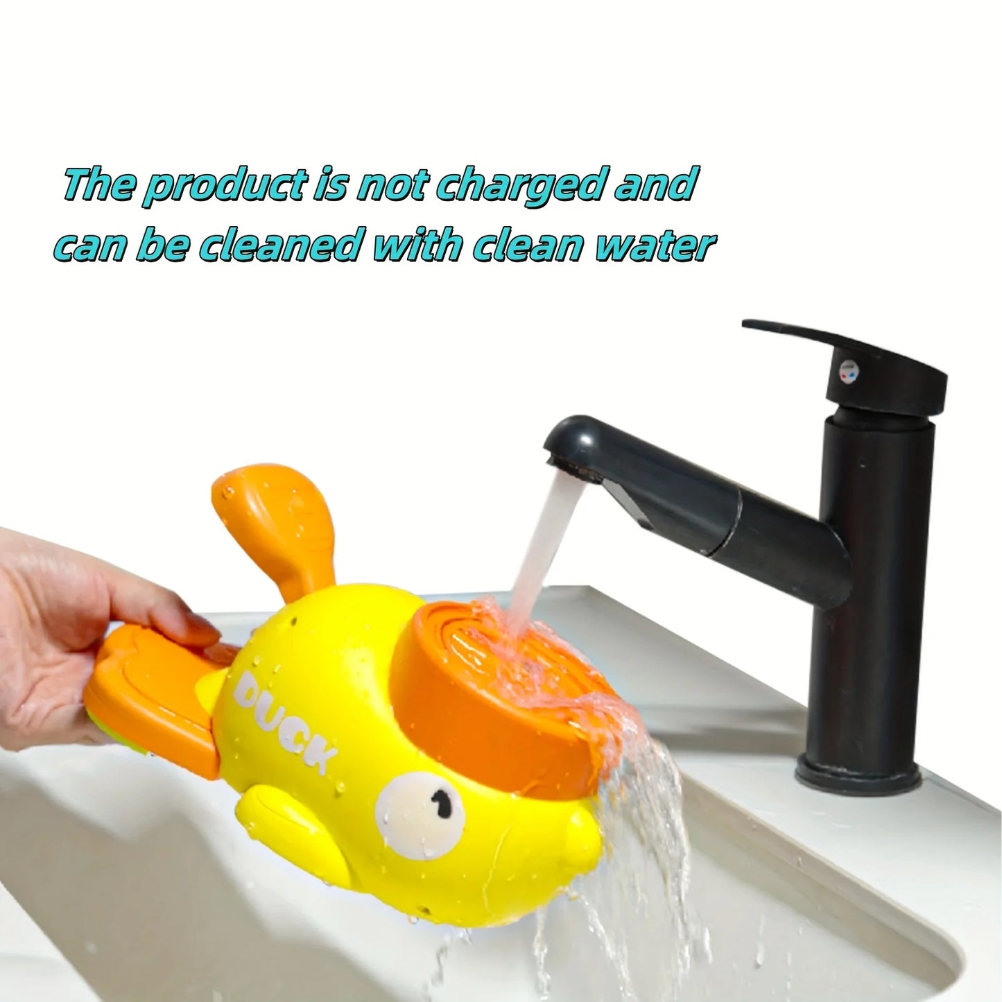 Interactive Cat Feeder Toy – Manual Press Treat Dispenser, No Battery, Duck Design