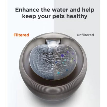 Smart Ultra Quiet Waterfall ﻿ 2.5L Cat Water Dispenser with Smart Pump Pet Water Fountain for Cats and Dogs Built-in LED Light