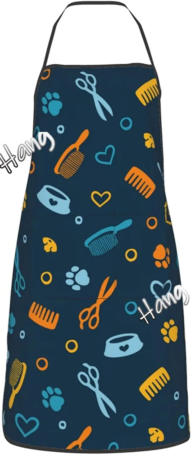 Petssify Waterproof Pet Grooming Apron – Adjustable Kitchen & BBQ Bib with Pockets