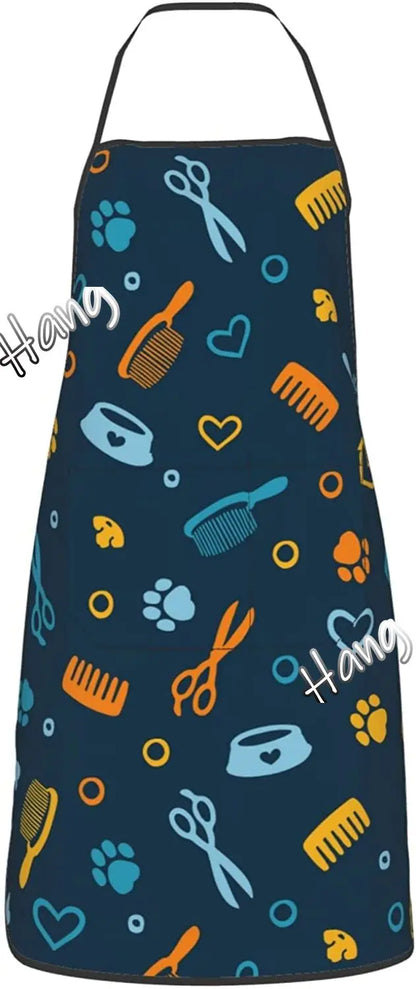 Petssify Waterproof Pet Grooming Apron – Adjustable Kitchen & BBQ Bib with Pockets