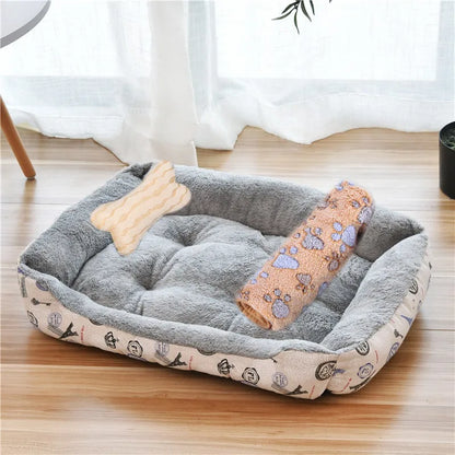Petssify Large Square Nest Pet Bed – Candy-Colored Cozy Kennel for Dogs & Cats