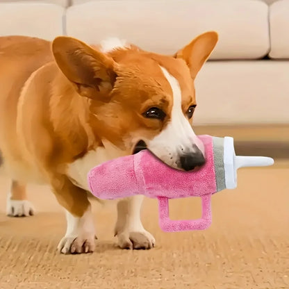 Plush Squeaky Dog Toy - Fun Cup Design, Soft Plush Material, Ideal For Large Breeds, Battery-Free