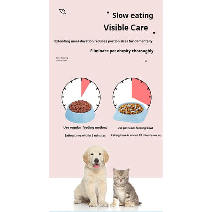 Petssify Slow Feeder Dog Bowl – Anti-Choke Anti-Overturning Pet Food Bowl