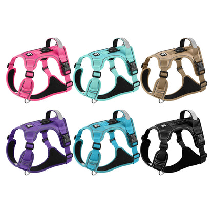 Petssify Dog Harness with AirTag Holder – No-Pull Reflective Waterproof Vest