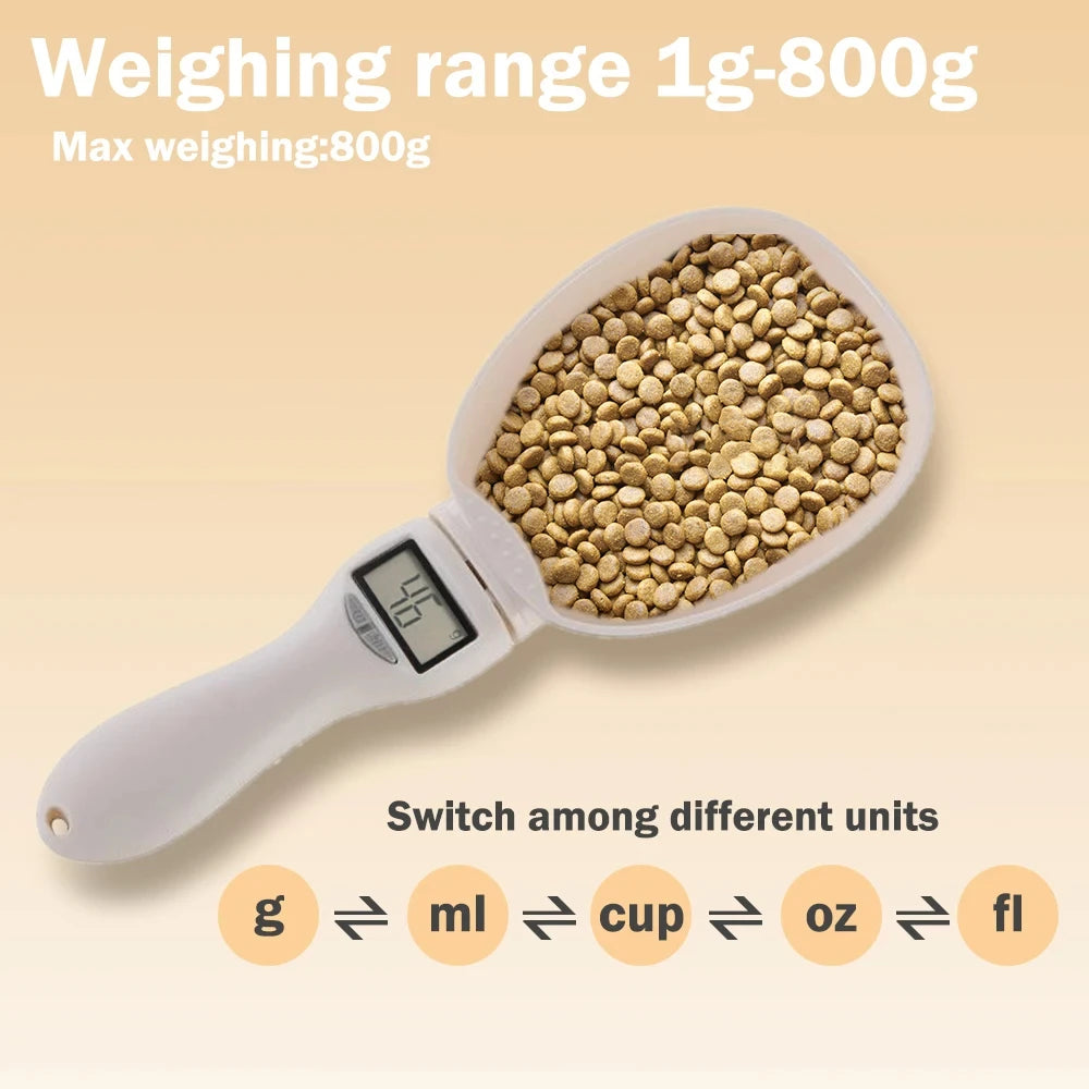 Petssify Electronic Pet Food Measuring Scoop – Digital Spoon Scale with LED Display