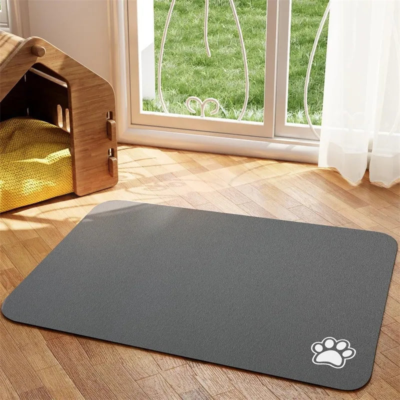Petssify Absorbent Pet Feeding Mat – Waterproof Placemat for Dog & Cat Bowls