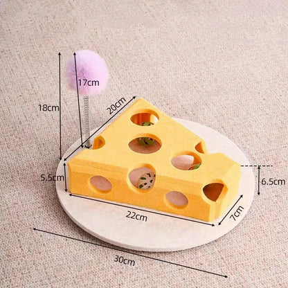 Interactive Cat Toy Maze Game Teasing Kitten Pet Puzzle with Bell Balls Funny Dig Hole Box Felt Tunnel Self-Entertaining Tool