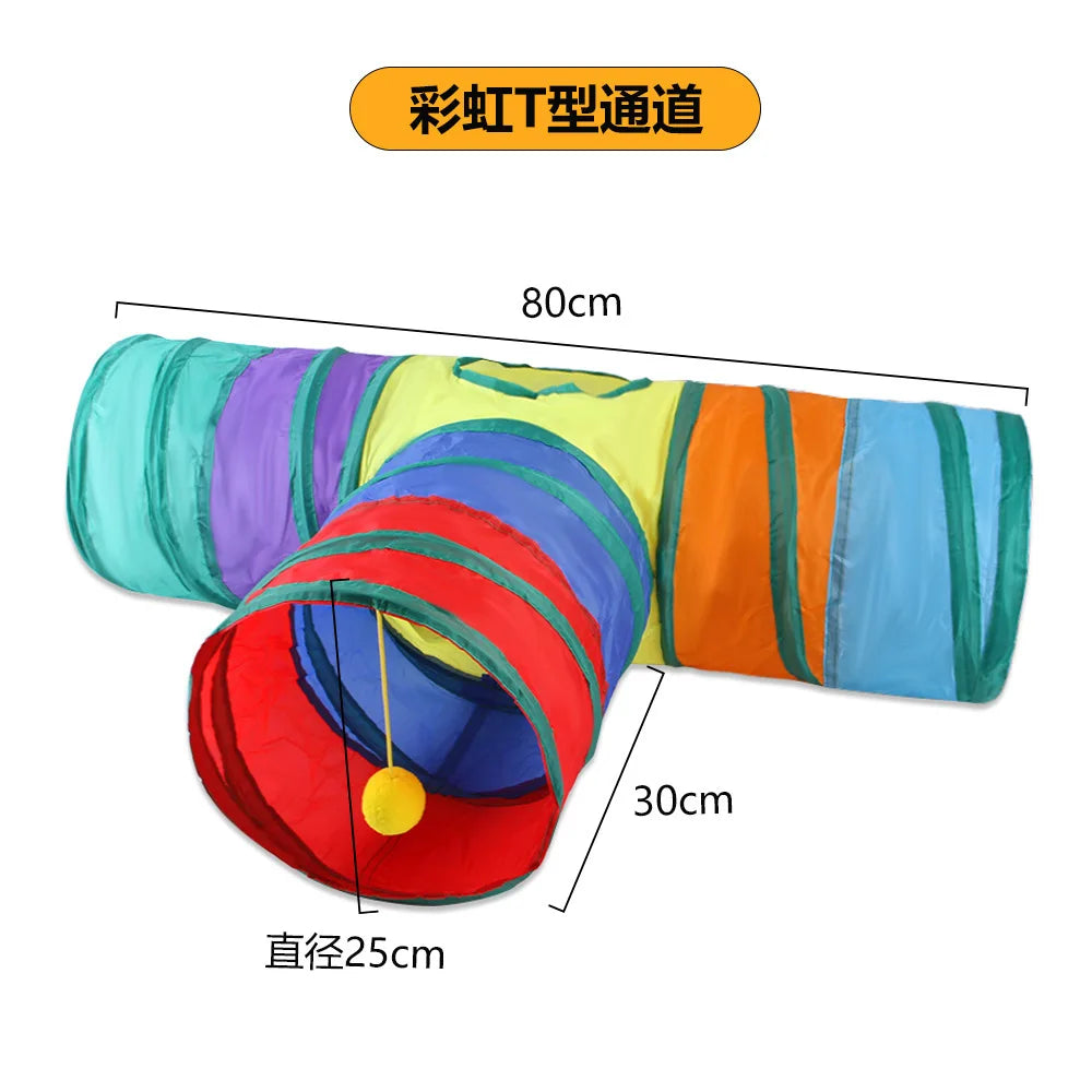 Petssify Foldable Cat Tunnel Tube – Interactive Crinkle Play Tunnel for Cats & Kittens
