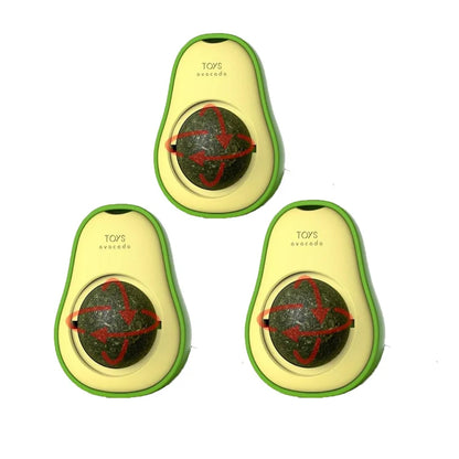 Natural Catnip Wall-Mounted Ball Toy for Cats – Teeth Cleaning & Interactive Treat Toy