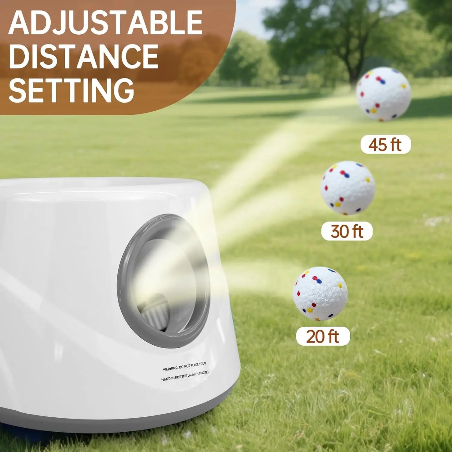 Automatic Pet Ball Throwing Machine | Compact Size | Carries 3 Balls | Outdoor Dog Thrower