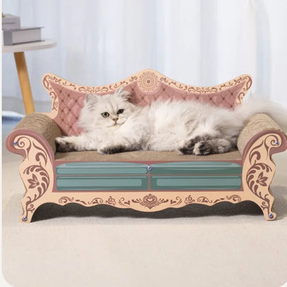 Petssify L-Shaped Cat Scratch Board Sofa – Integrated Nest Bed & Scratcher