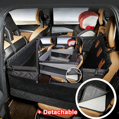 Petssify Full Coverage Pet Car Nest Bed – Back Seat Hammock Extender for Dogs