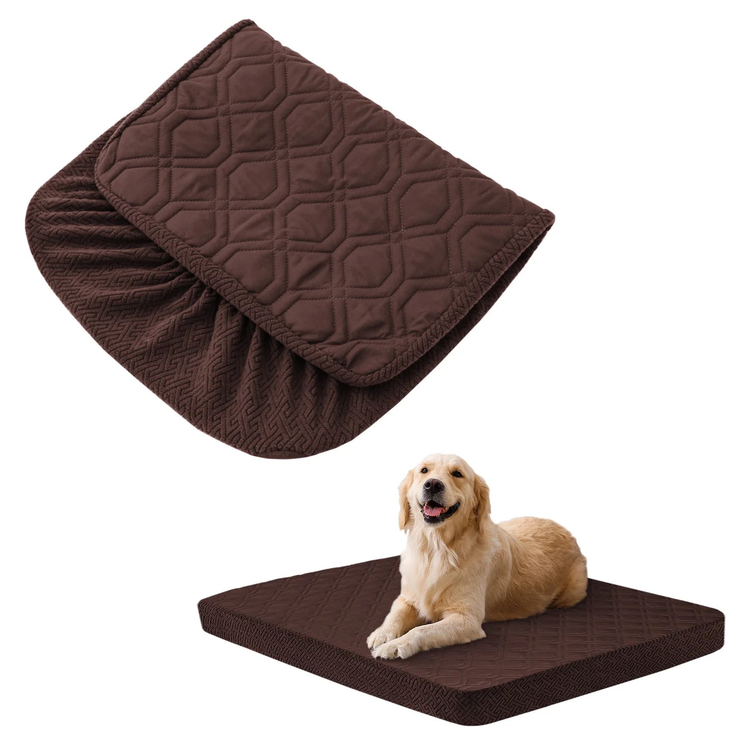 Petssify Waterproof Replacement Dog Bed Cover – Quilted Washable Pet Bed Cover