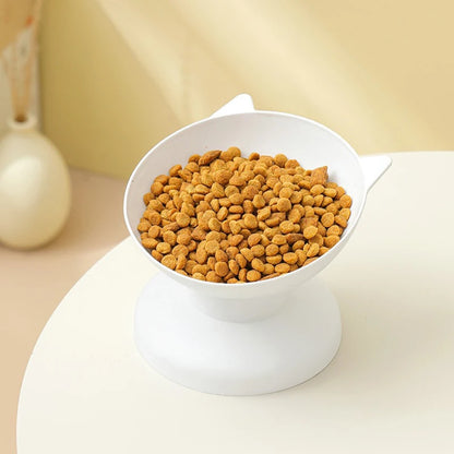 New sales of high foot bowl kitten neck guard firmly prevent upset plastic bowl candy color cat food for dog food bowl