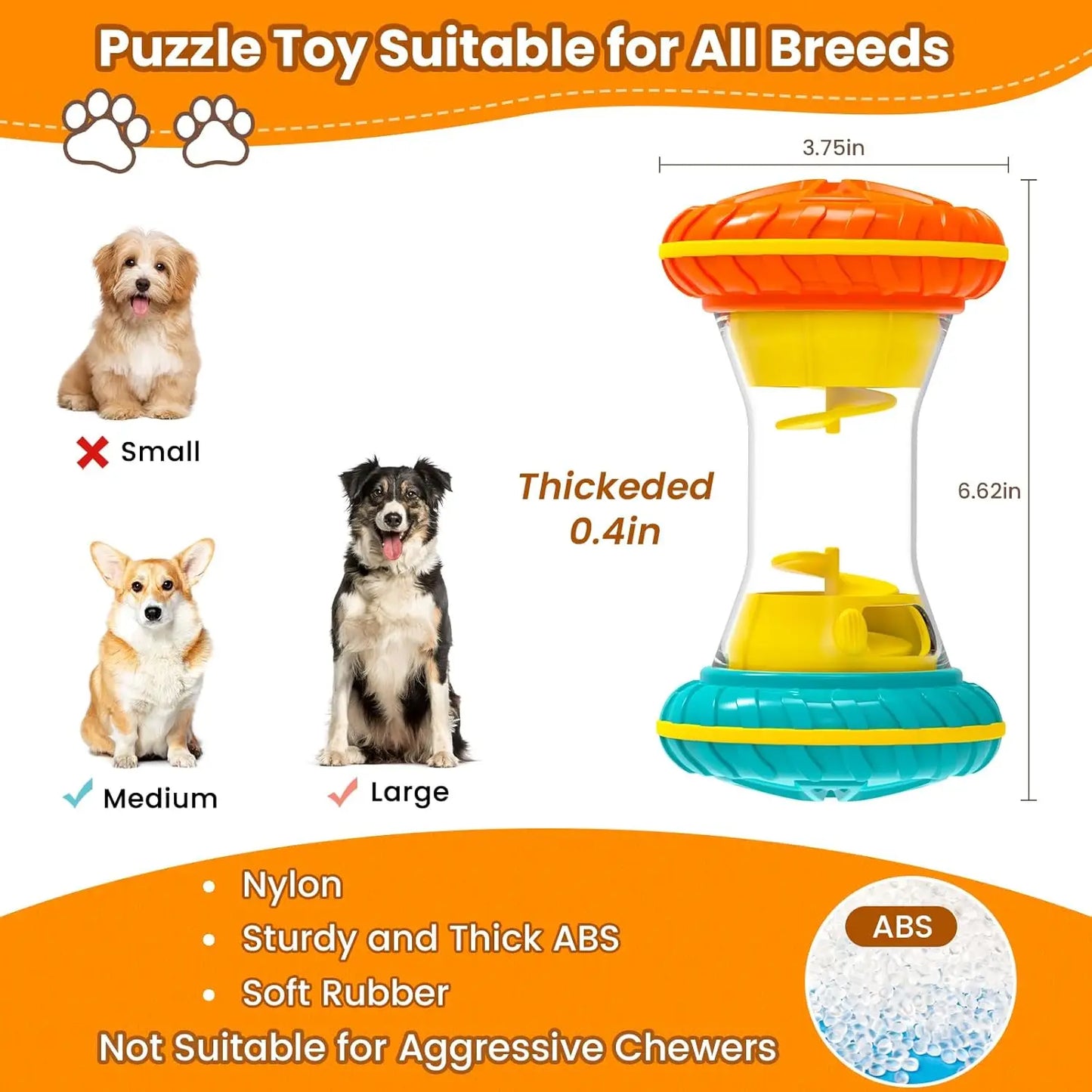 Petssify Interactive Dog Puzzle Toy – Treat Dispensing Slow Feeder