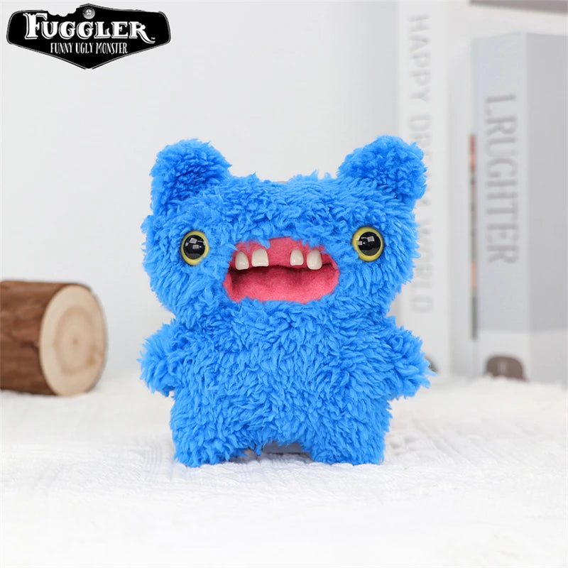 12cm Original FUGGLER Plush Toys Keychains Funny Ugly Teeth Monster Crazy Rabbit Wide-Eyed Fugguler Peluche Dolls Pendants Gifts