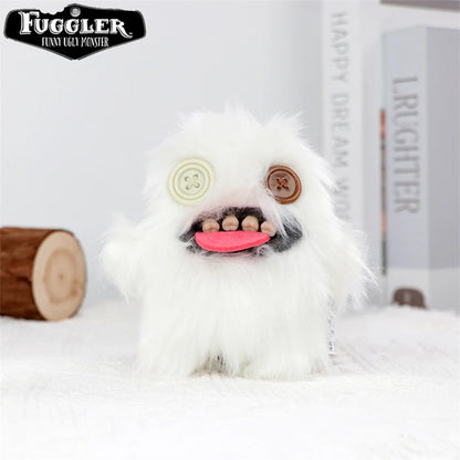 12cm Original FUGGLER Plush Toys Keychains Funny Ugly Teeth Monster Crazy Rabbit Wide-Eyed Fugguler Peluche Dolls Pendants Gifts