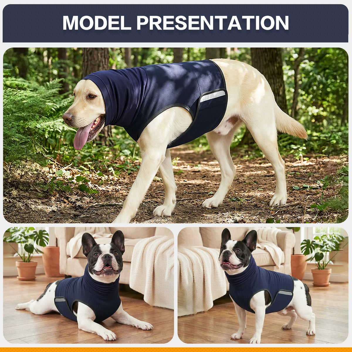 Petssify Dog Anxiety Vest – Skin-Friendly Calming Thunder Jacket for Dogs