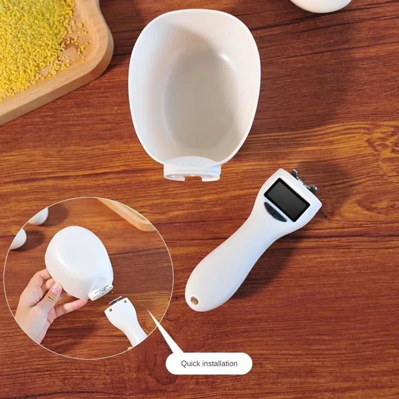 Petssify Electronic Pet Food Measuring Scoop – Digital Spoon Scale with LED Display