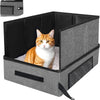 Petssify Portable Collapsible Cat Litter Box – Leak-Proof Travel Pan