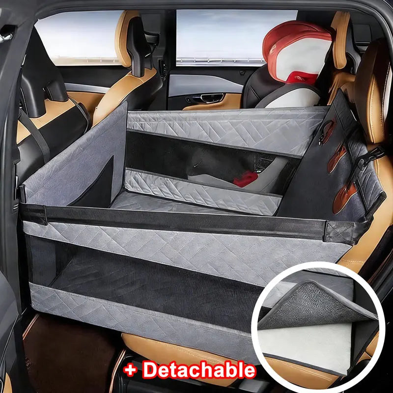 Petssify Full Coverage Pet Car Nest Bed – Back Seat Hammock Extender for Dogs