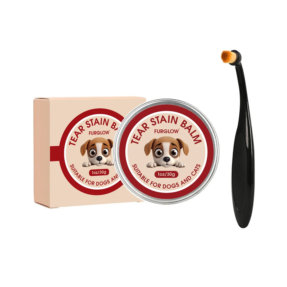 Petssify Tear Stain Cleaner – Gentle Formula for Dogs & Cats with Brush