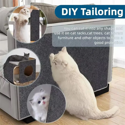 Petssify Self-Adhesive Cat Scratcher Sofa Protector – Trimmable Carpet Mat (7 Colors)