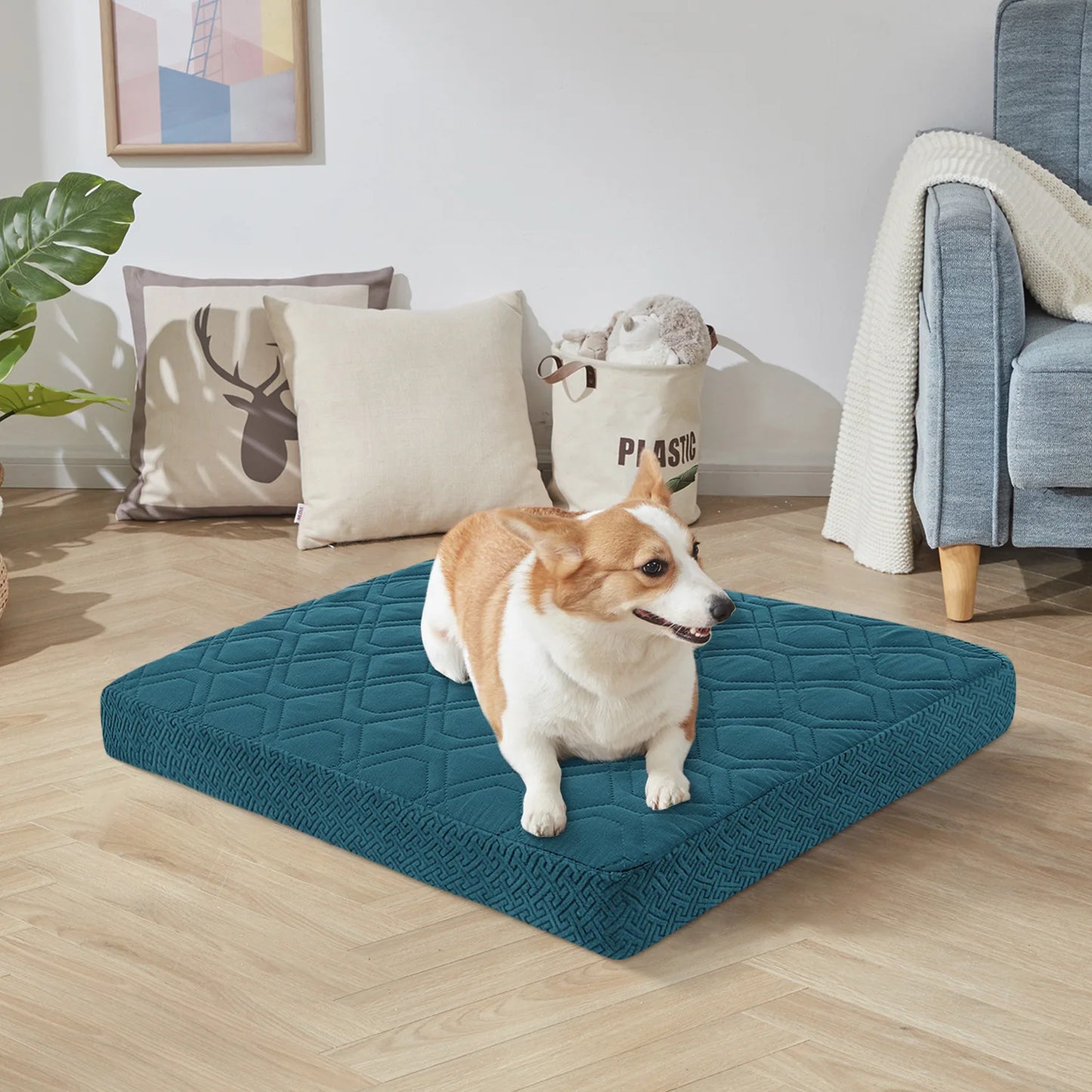 Petssify Waterproof Replacement Dog Bed Cover – Quilted Washable Pet Bed Cover