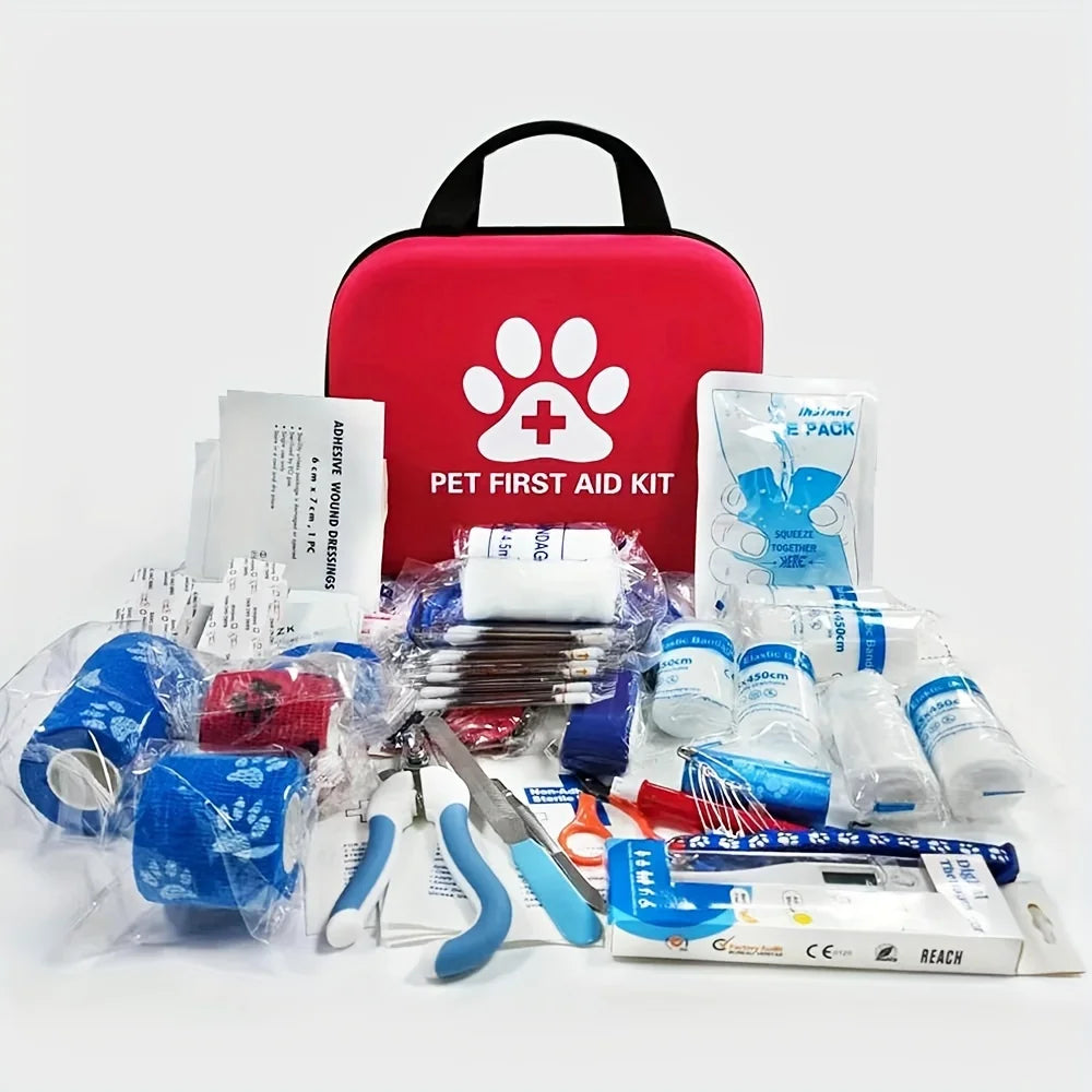 Petssify 61-Piece Pet First Aid Kit – Portable EVA Emergency Kit for Dogs & Cats