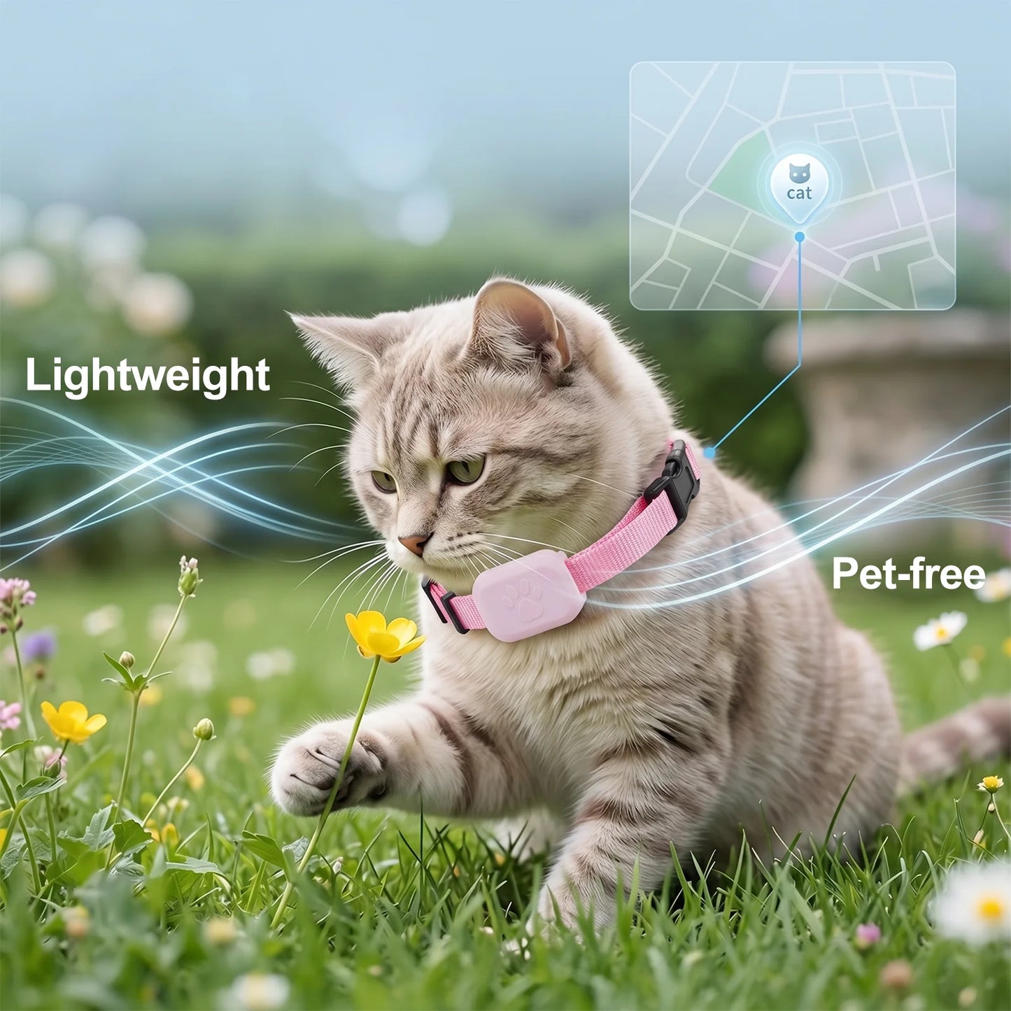 Petssify Remote Pet GPS Tracker – Waterproof Apple Find My Collar for Dogs & Cats