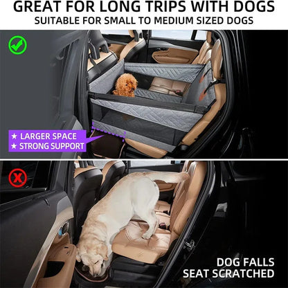 Petssify Full Coverage Pet Car Nest Bed – Back Seat Hammock Extender for Dogs