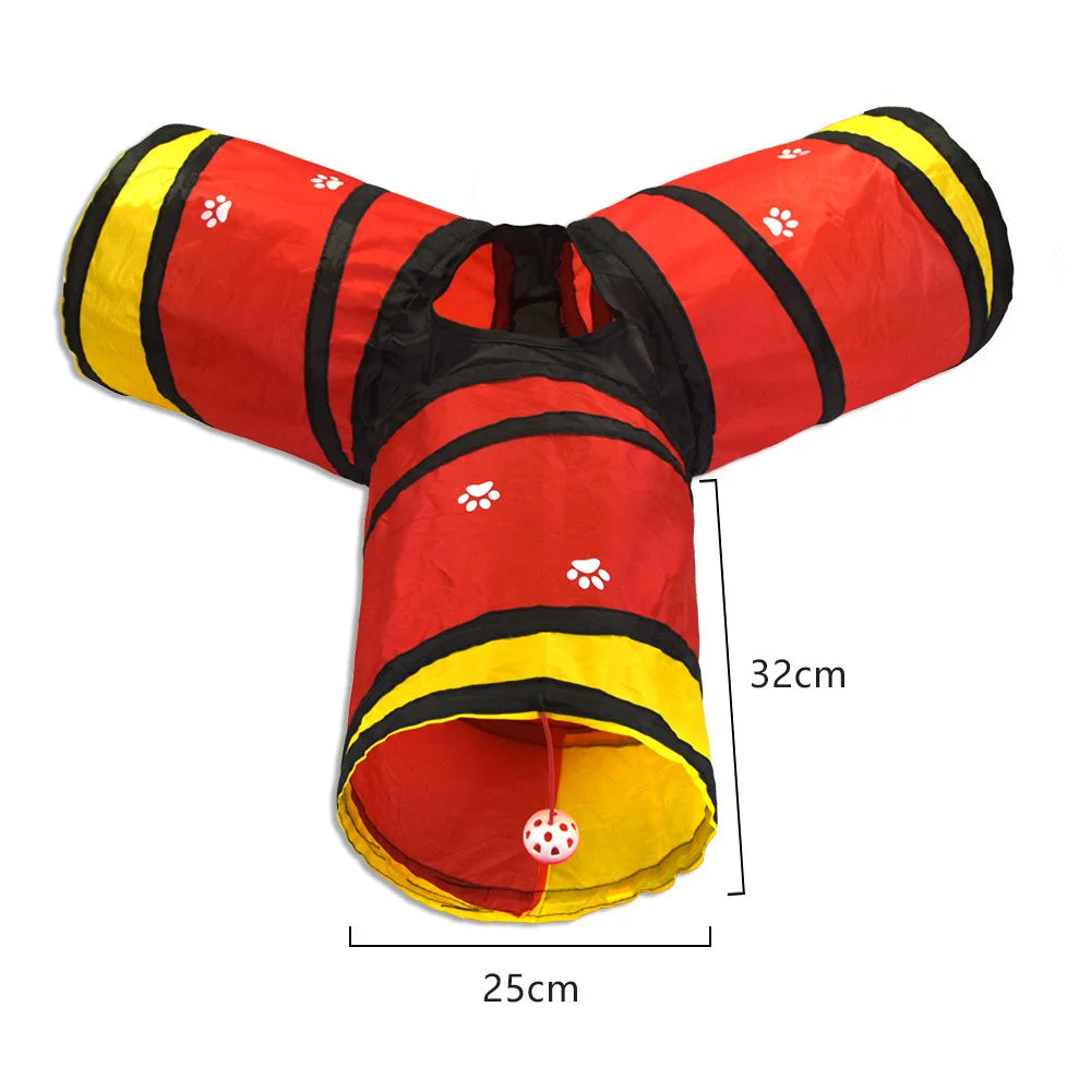 Cat Tunnel Pet Supplies Cat S T Pass Play Tunnel Foldable Cat Tunnel Cat Toy Breathable Drill Barrel for Indoor loud paper