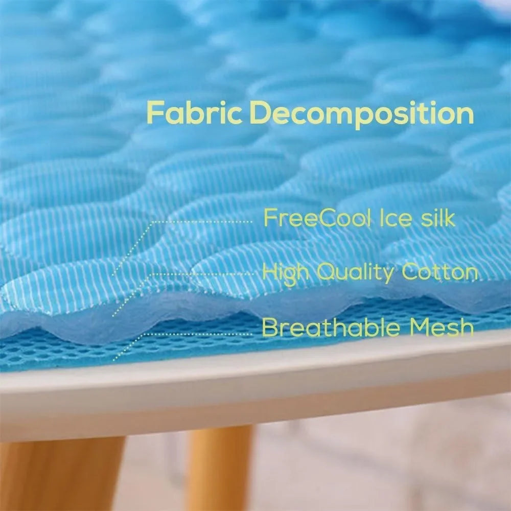 Petssify Self-Cooling Pet Mat – Ice Silk Breathable Cooling Pad for Dogs & Cats